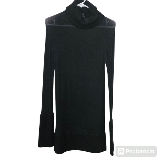 Donna Karan Collection black wool silk turtleneck long sleeve top size P(XS) - Picture 1 of 7